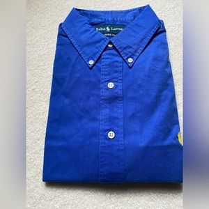 New RL shirt. Blue with yellow logo. New with tags.